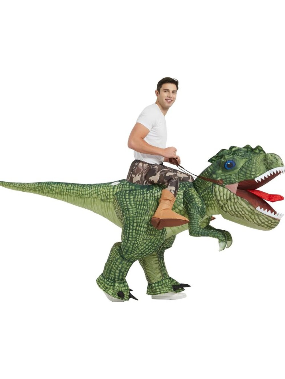 Inflatable T-Rex Dinosaur Costume for Adults - Fun Blow Up Suit for Halloween